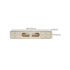 63 Contemporary White Pine Wood TV Stand with 4 Drawers