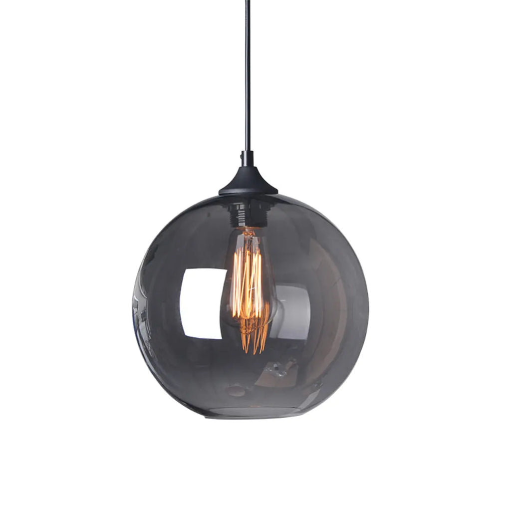 Modern Single Glass Globe Pendant Light for Residential Use