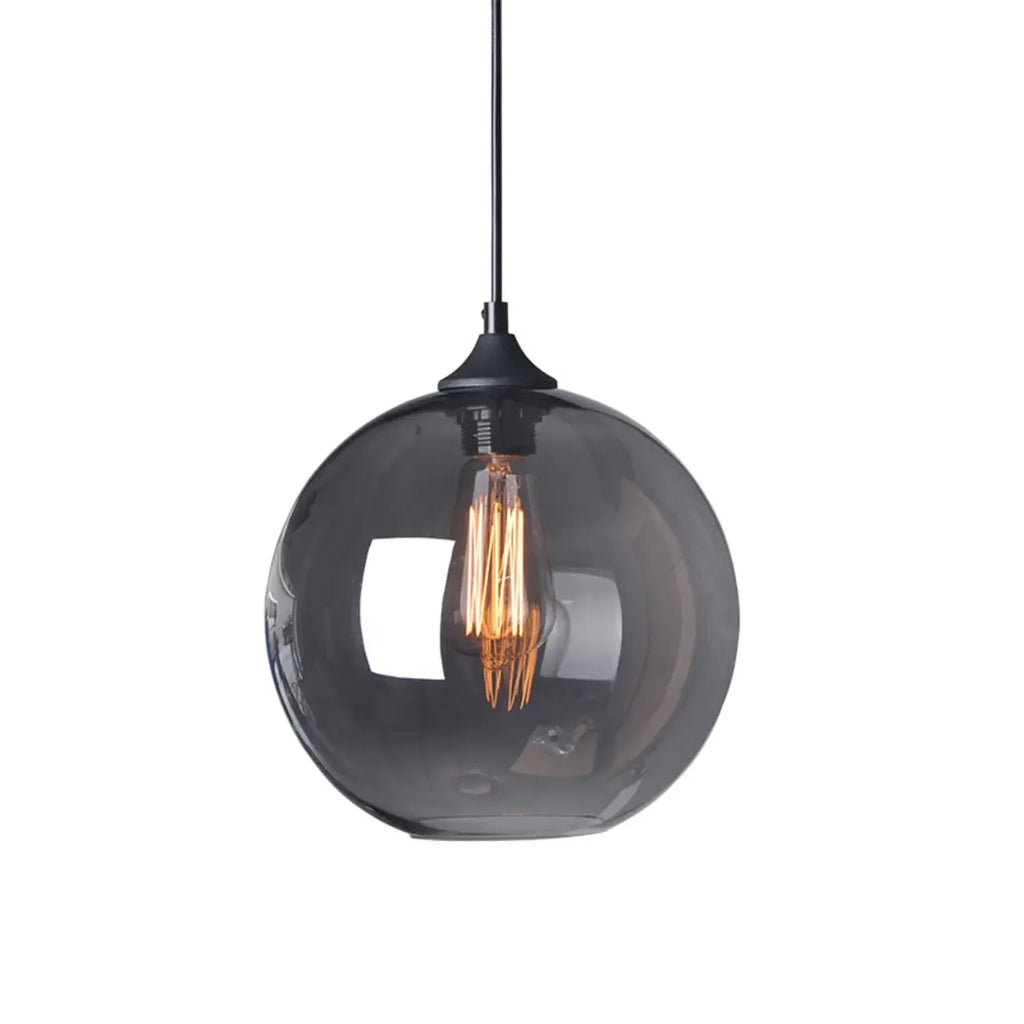 Modern Single Glass Globe Pendant Light for Residential Use