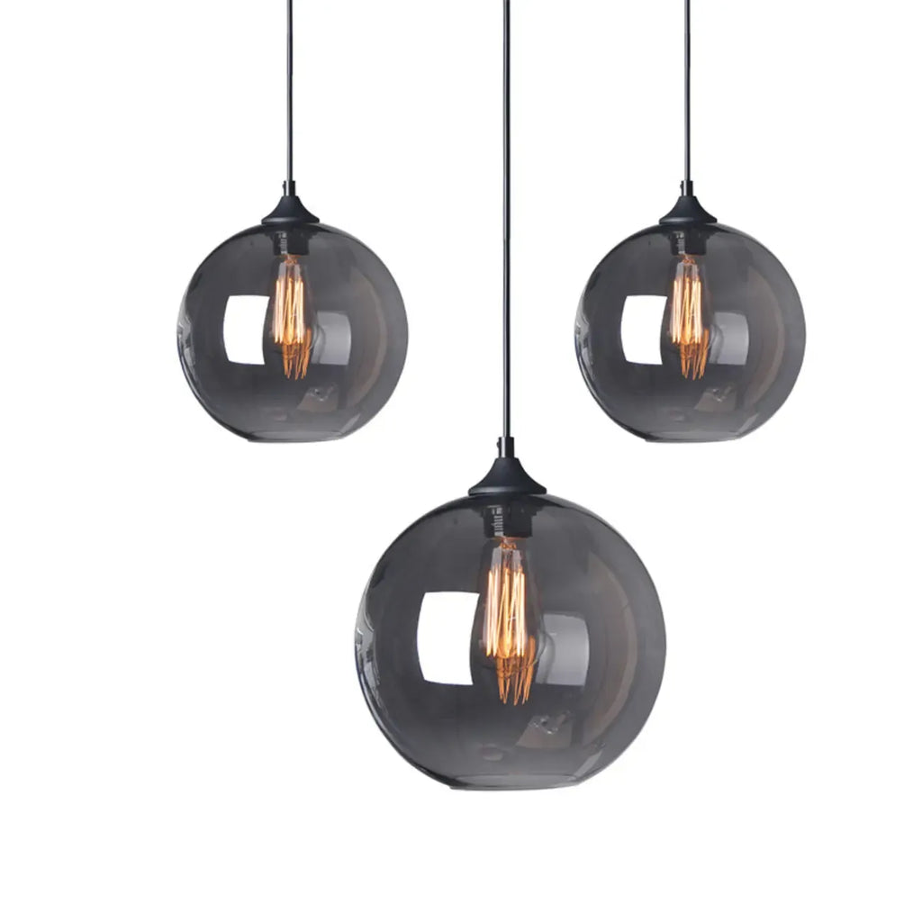 Modern Single Glass Globe Pendant Light for Residential Use