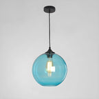 Modern Single Glass Globe Pendant Light for Residential Use