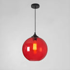 Modern Single Glass Globe Pendant Light for Residential Use