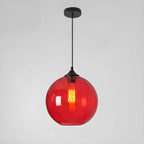 Modern Single Glass Globe Pendant Light for Residential Use