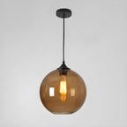 Modern Single Glass Globe Pendant Light for Residential Use