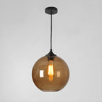 Modern Single Glass Globe Pendant Light for Residential Use
