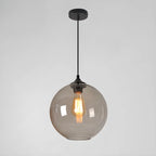 Modern Single Glass Globe Pendant Light for Residential Use