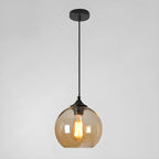 Modern Single Glass Globe Pendant Light for Residential Use