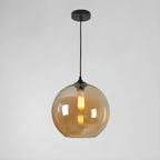 Modern Single Glass Globe Pendant Light for Residential Use