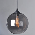 Modern Single Glass Globe Pendant Light for Residential Use