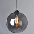 Modern Single Glass Globe Pendant Light for Residential Use