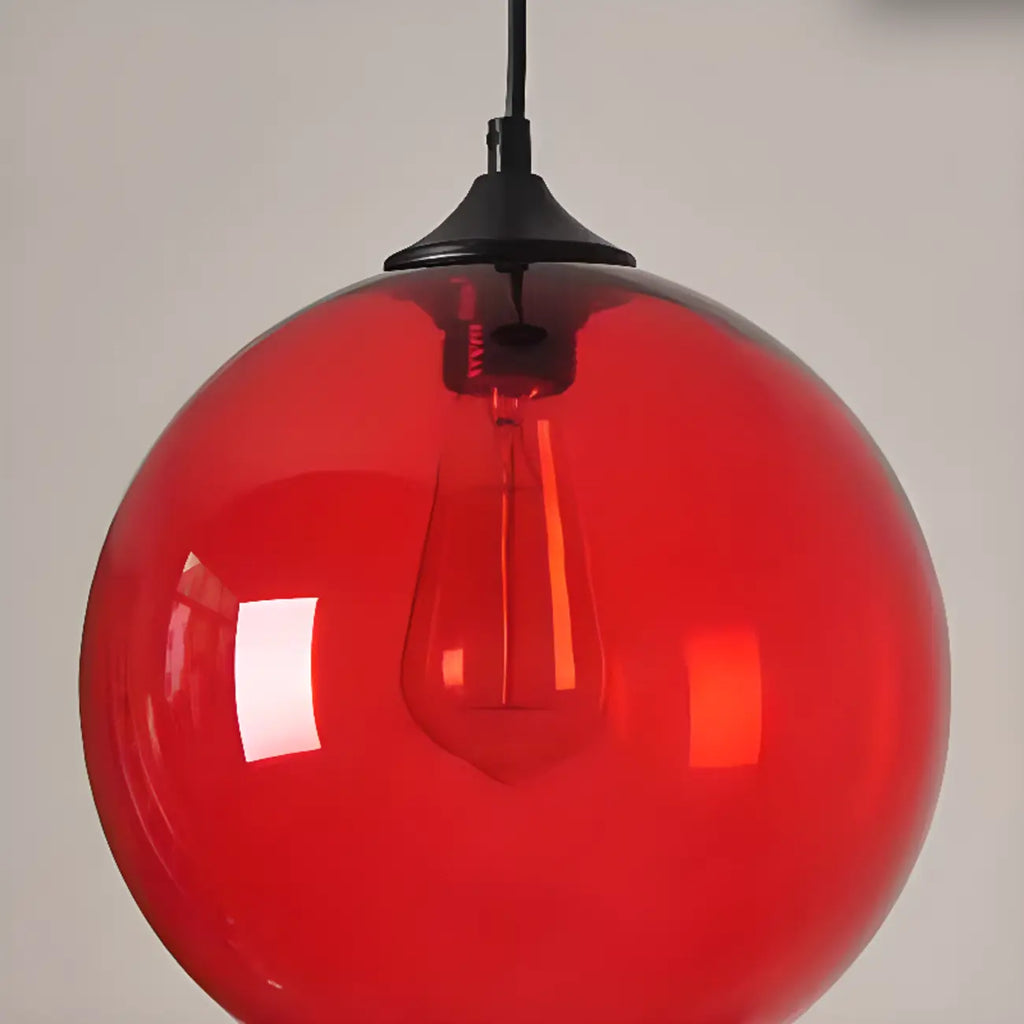 Modern Single Glass Globe Pendant Light for Residential Use