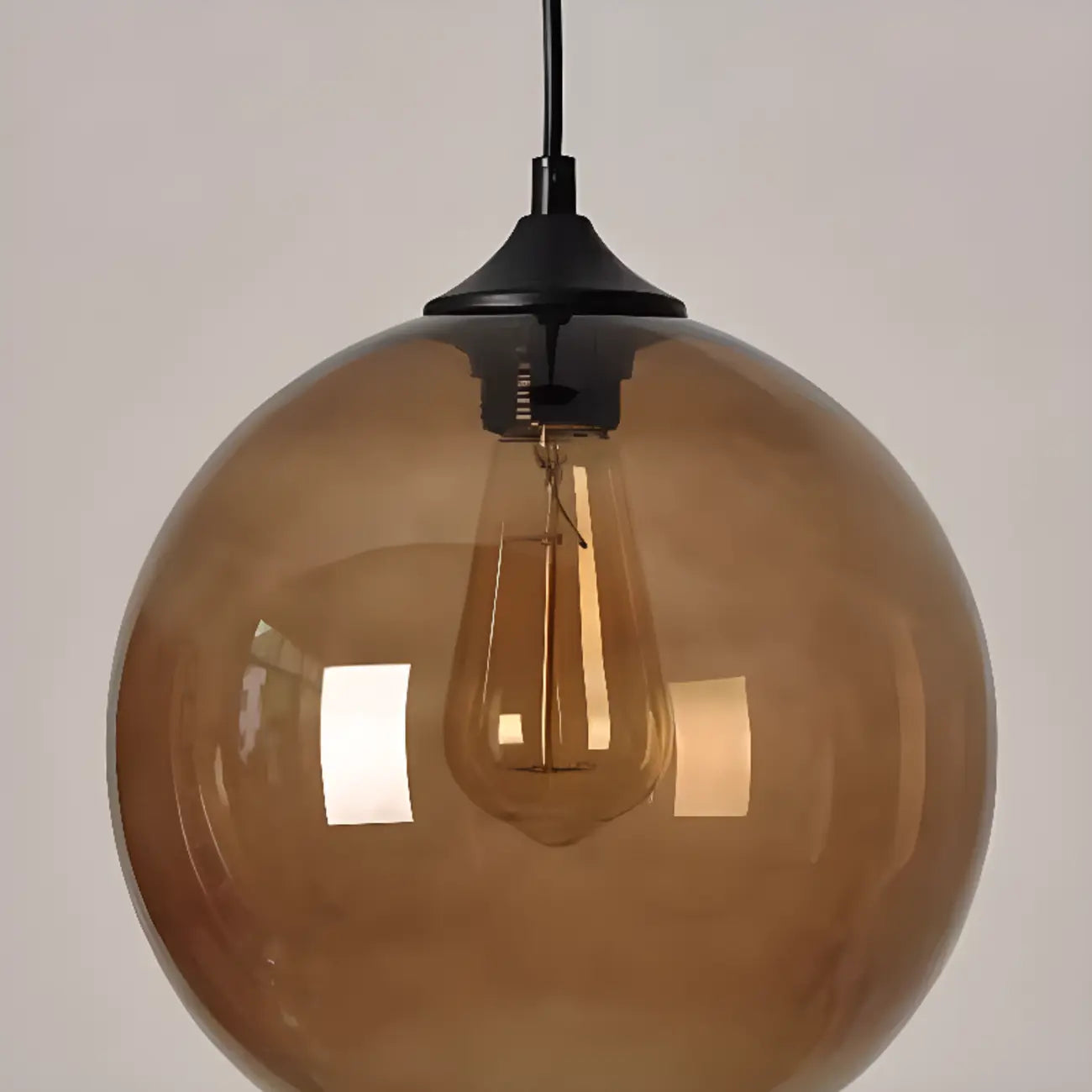 Modern Single Glass Globe Pendant Light for Residential Use