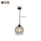 Modern Single Glass Globe Pendant Light for Residential Use