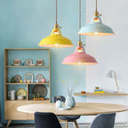 Macaron Iron Dome Pendant Lamp with Hardwired
