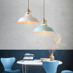 Macaron Iron Dome Pendant Lamp with Hardwired