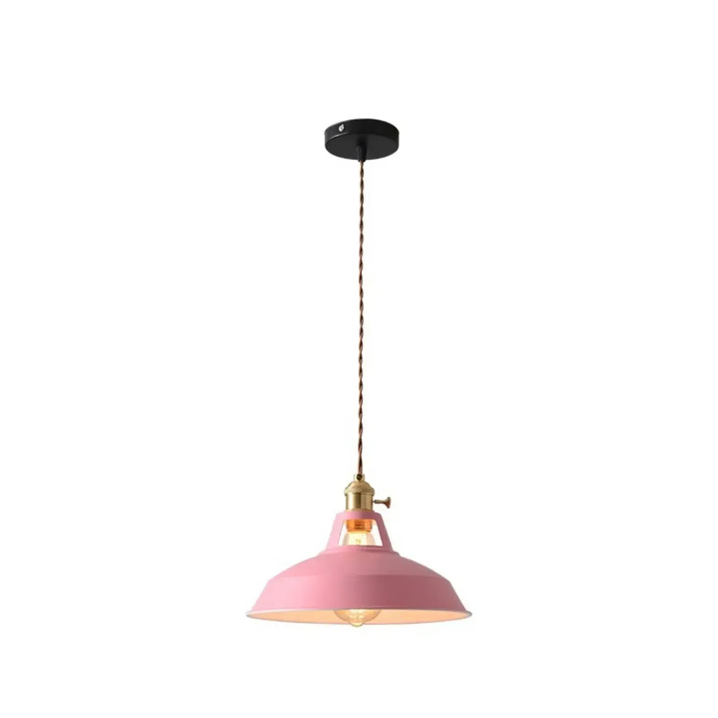 Macaron Iron Dome Pendant Lamp with Hardwired