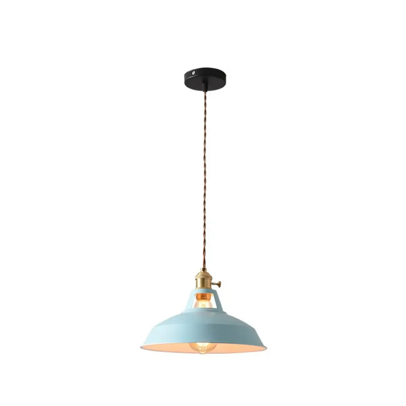 Macaron Iron Dome Pendant Lamp with Hardwired