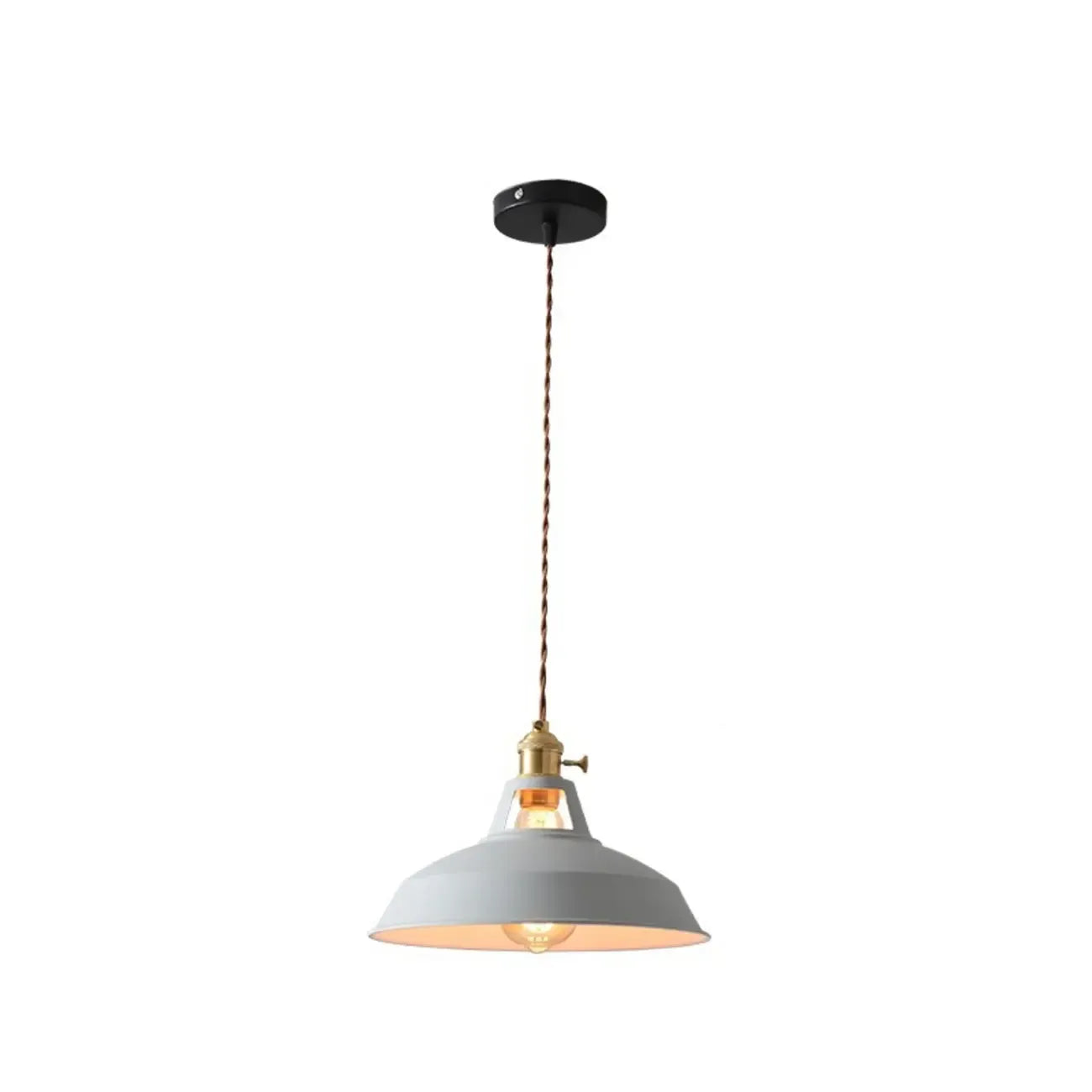Macaron Iron Dome Pendant Lamp with Hardwired