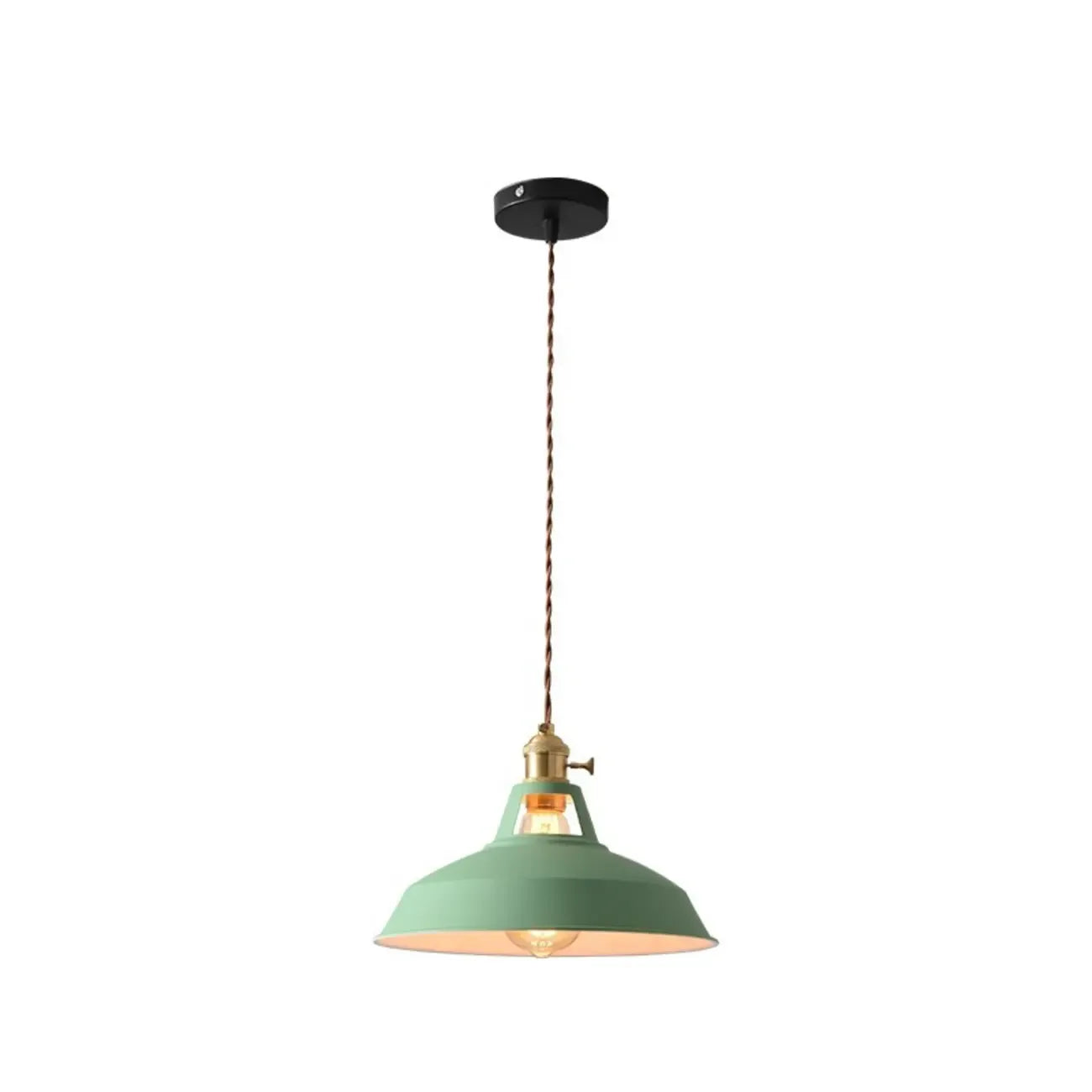 Macaron Iron Dome Pendant Lamp with Hardwired