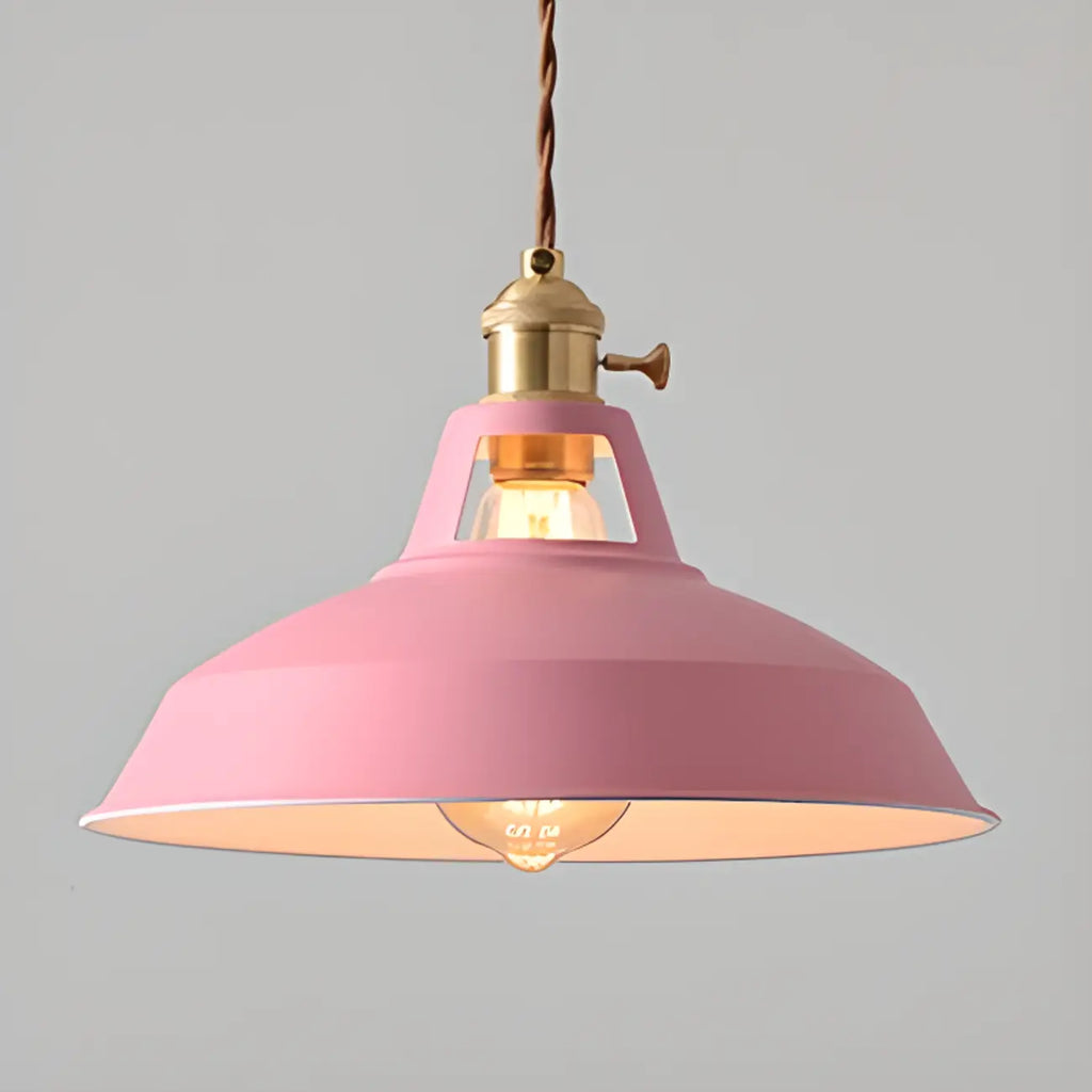 Macaron Iron Dome Pendant Lamp with Hardwired