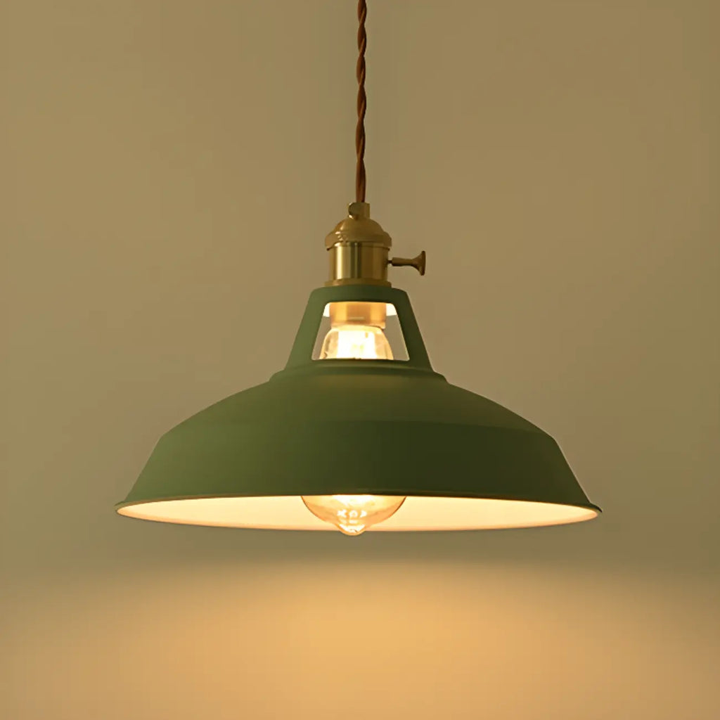 Macaron Iron Dome Pendant Lamp with Hardwired