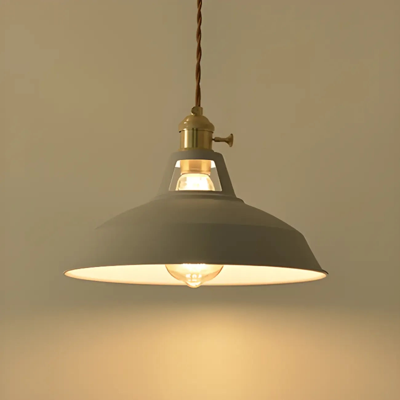 Macaron Iron Dome Pendant Lamp with Hardwired