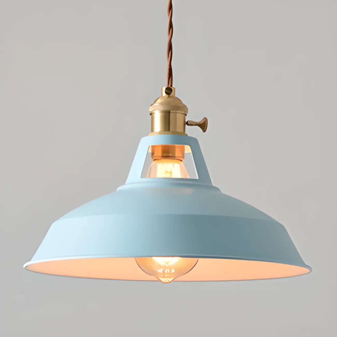 Macaron Iron Dome Pendant Lamp with Hardwired