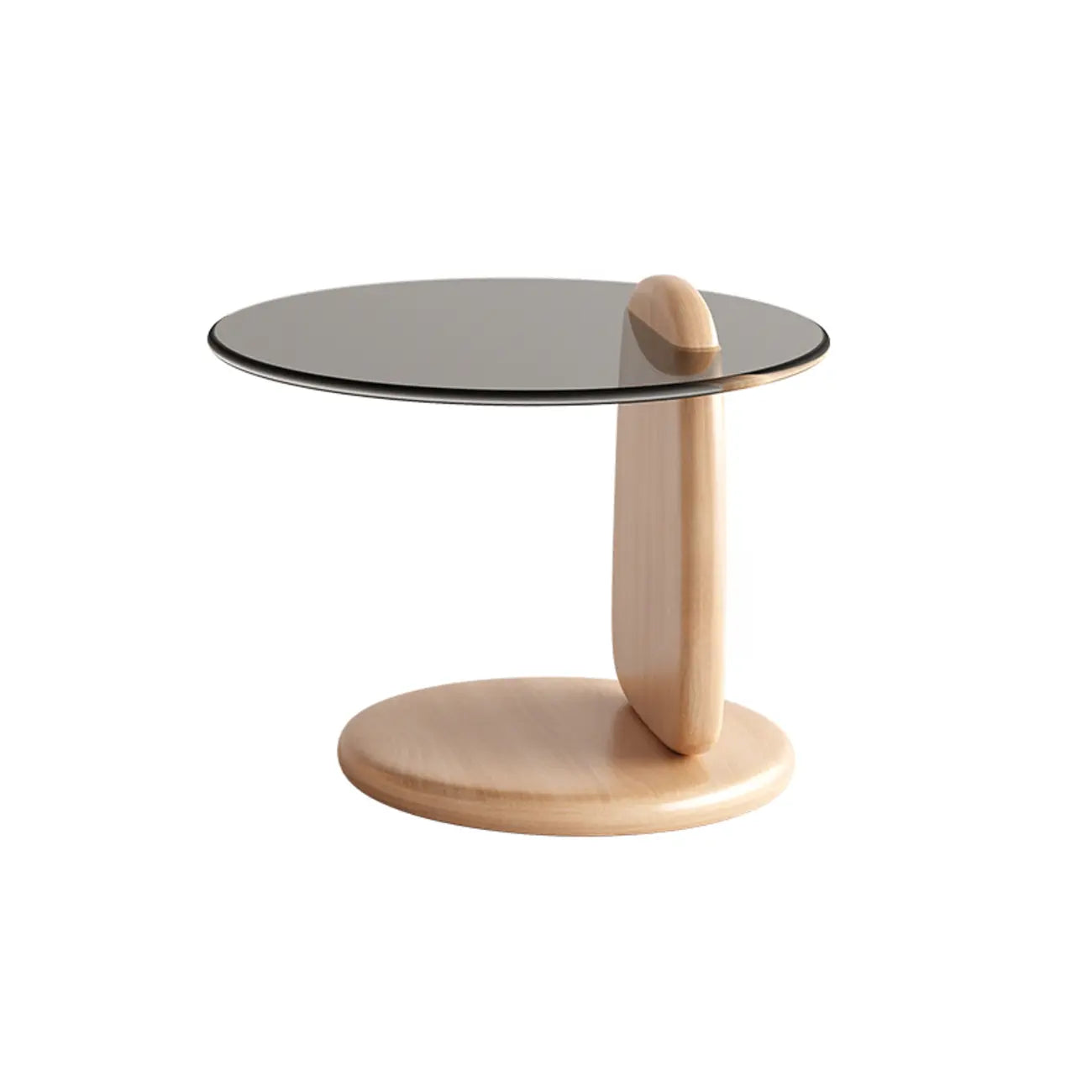 Modern Glass Round Indoor Coffee Table with Pedestal