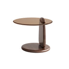 Modern Glass Round Indoor Coffee Table with Pedestal