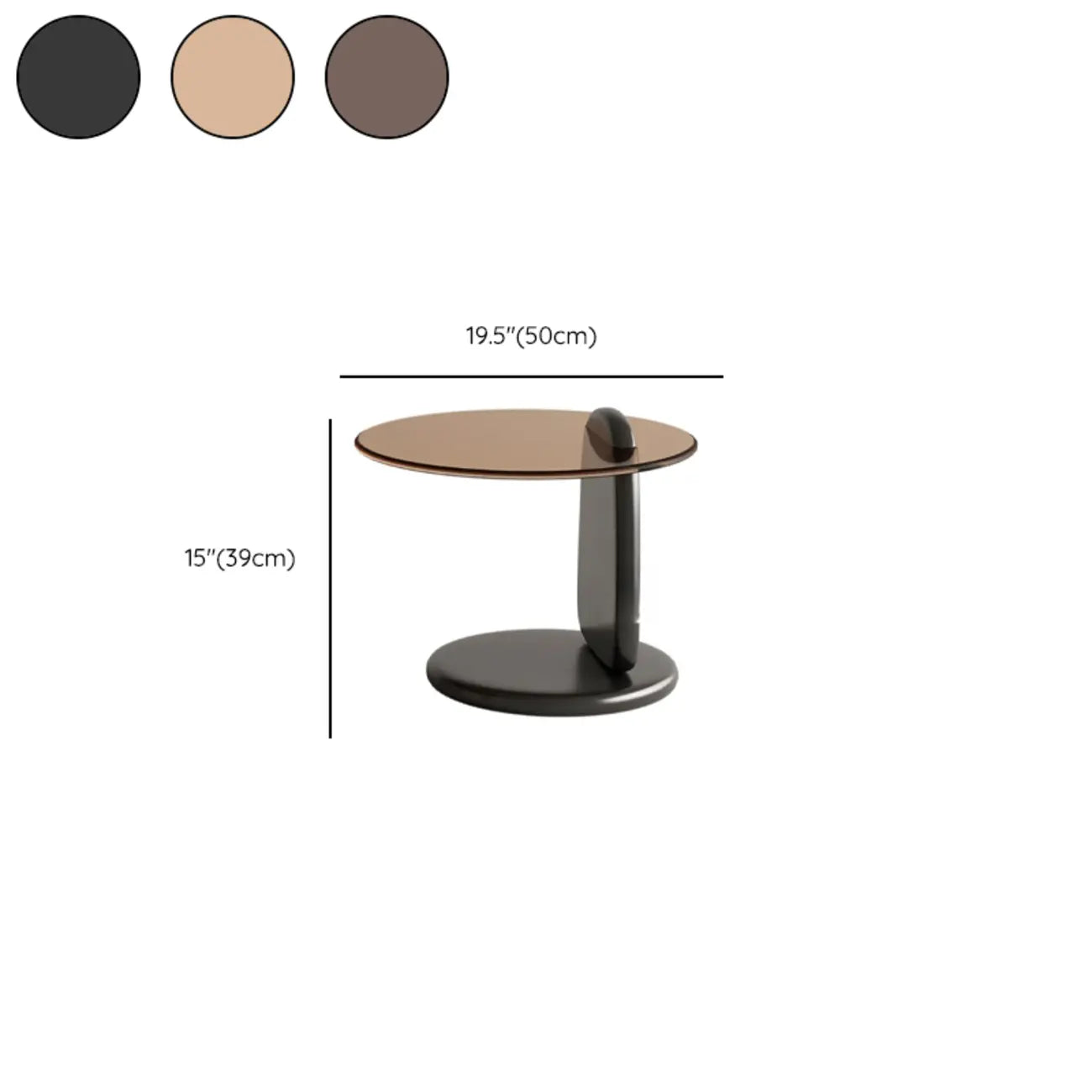 Modern Glass Round Indoor Coffee Table with Pedestal