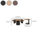 Modern Glass Round Indoor Coffee Table with Pedestal