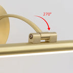 Arched Modern Gold Linear LED Vanity Light