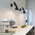 Minimalist Metal Black Cone Wall Light for Home
