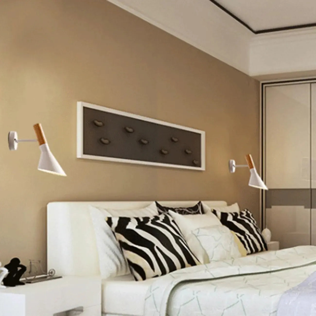 Minimalist Metal Black Cone Wall Light for Home