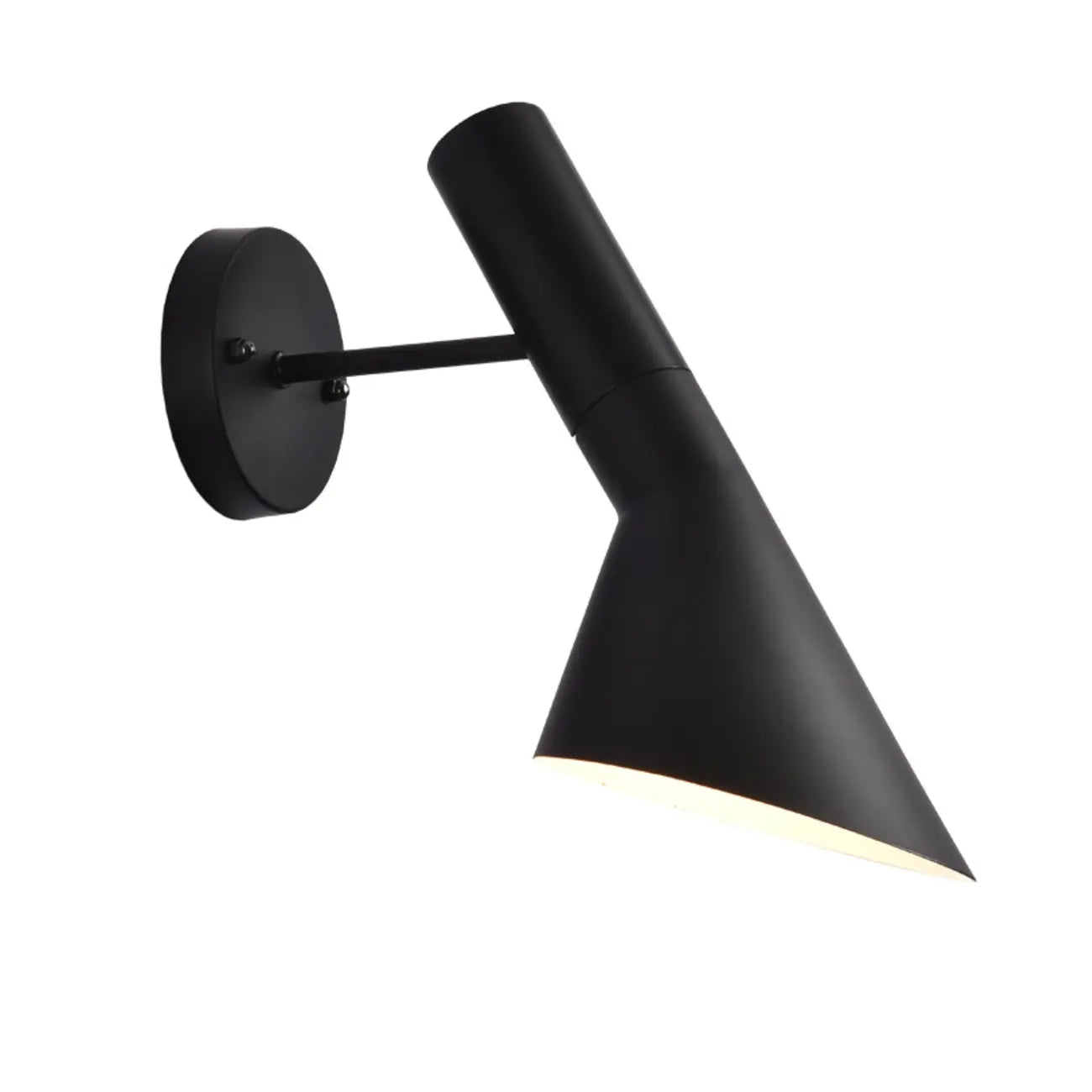 Minimalist Metal Black Cone Wall Light for Home