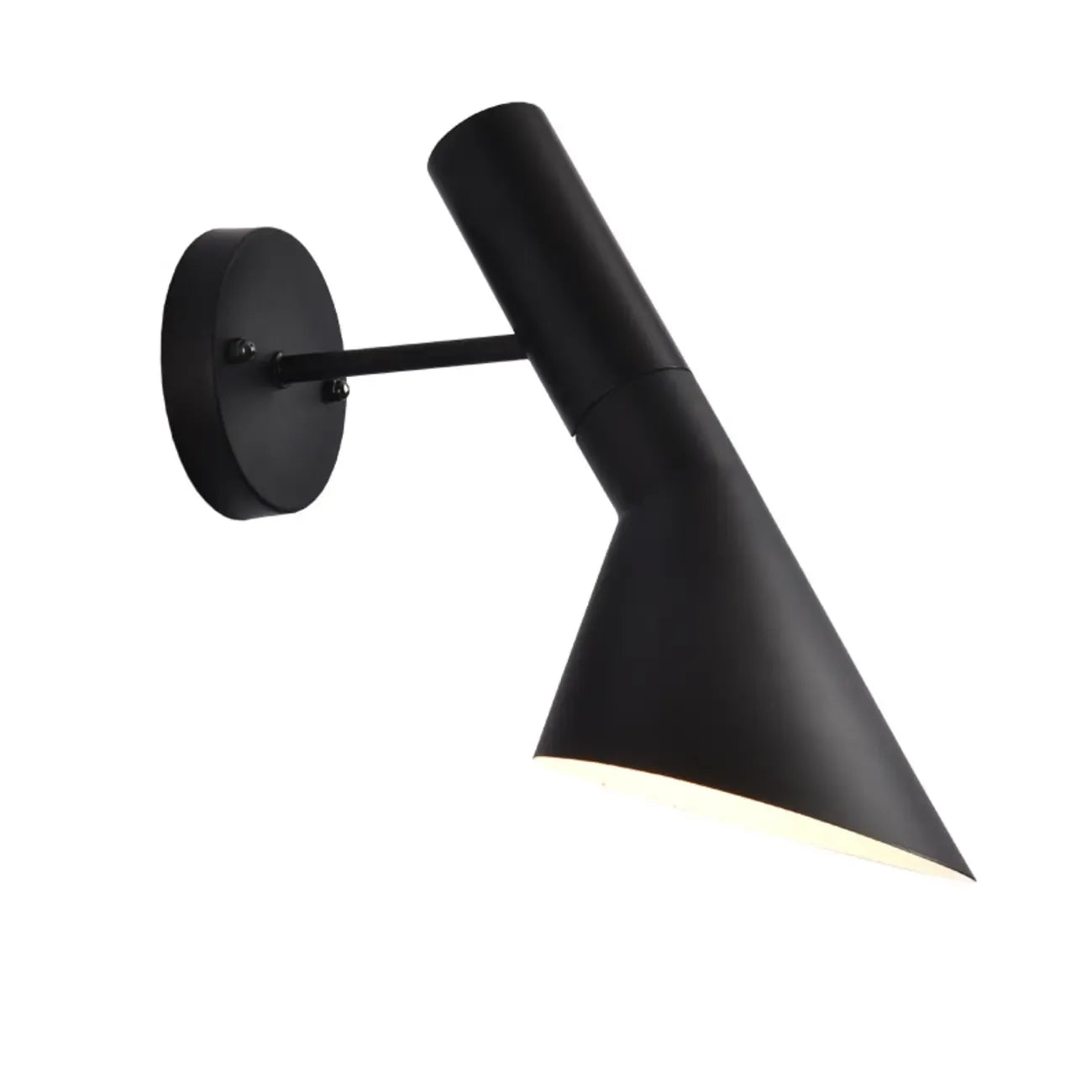 Minimalist Metal Black Cone Wall Light for Home