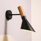 Minimalist Metal Black Cone Wall Light for Home