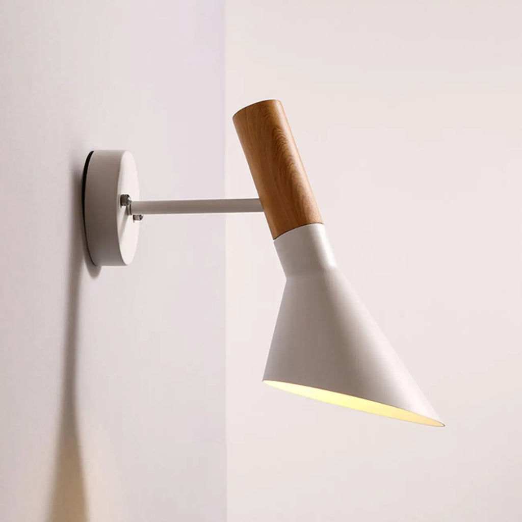 Minimalist Metal Black Cone Wall Light for Home