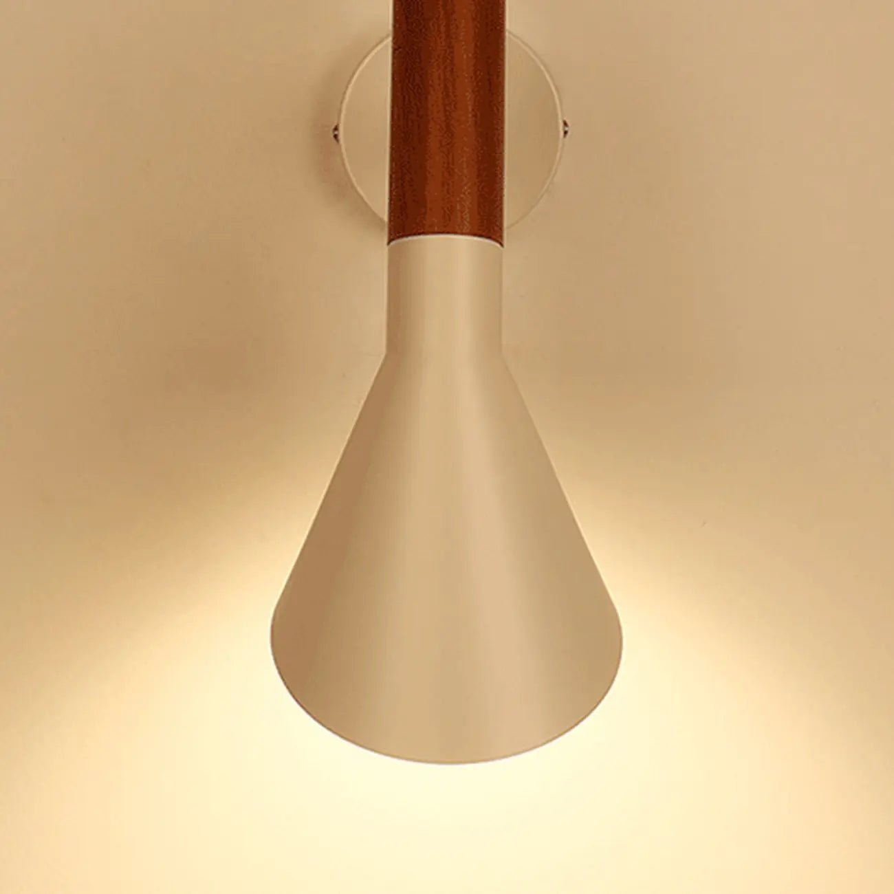 Minimalist Metal Black Cone Wall Light for Home