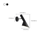 Minimalist Metal Black Cone Wall Light for Home