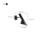 Minimalist Metal Black Cone Wall Light for Home