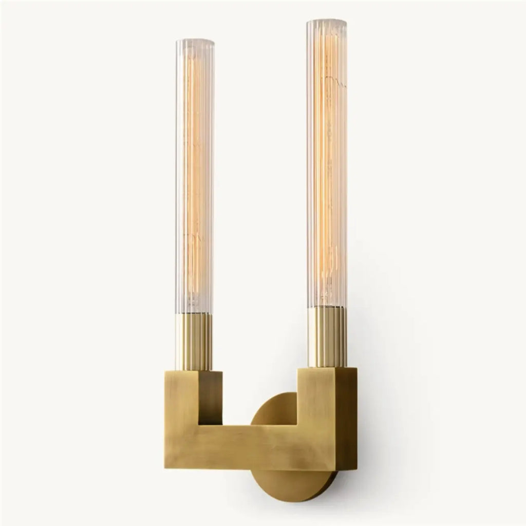 Modern Straight Brass Wall sconce for Elegant Bathroom