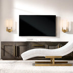 Modern Straight Brass Wall sconce for Elegant Bathroom