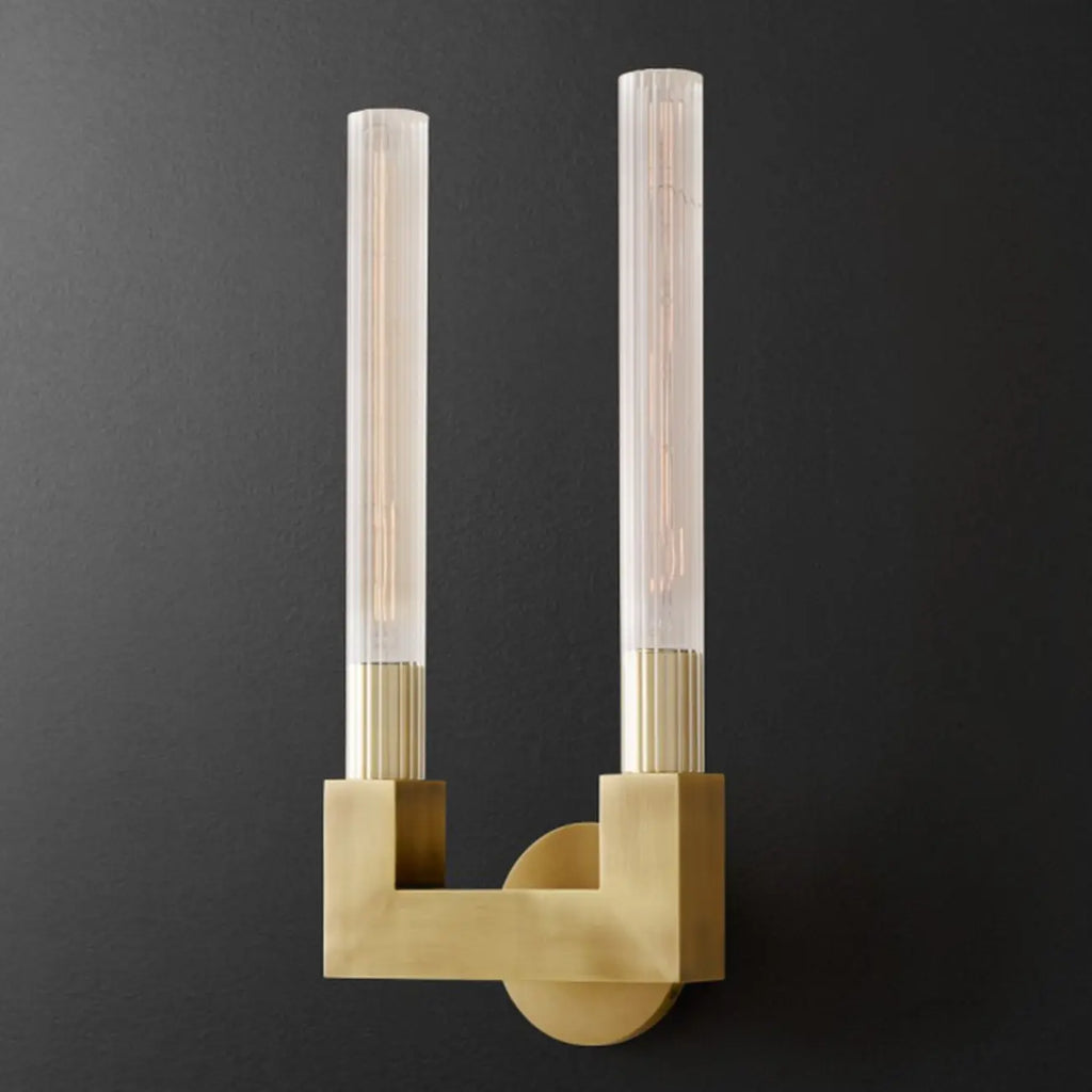 Modern Straight Brass Wall sconce for Elegant Bathroom