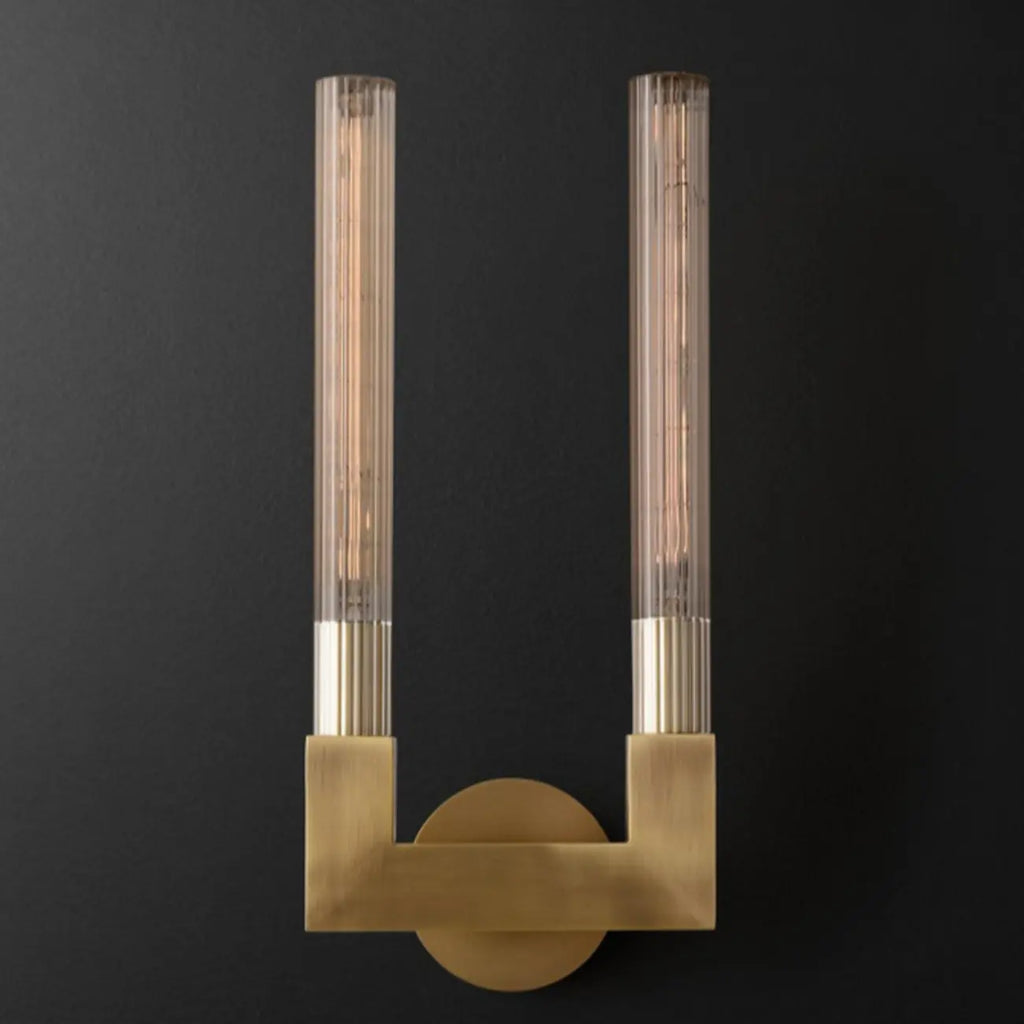 Modern Straight Brass Wall sconce for Elegant Bathroom