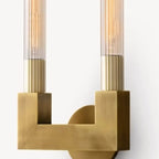 Modern Straight Brass Wall sconce for Elegant Bathroom
