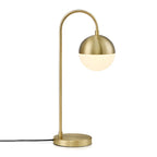 Modern Glass Globe Table Lamp Golden Base for Bedroom