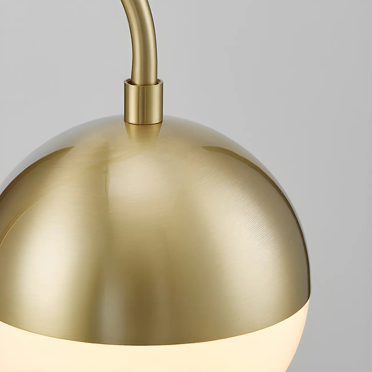 Modern Glass Globe Table Lamp Golden Base for Bedroom