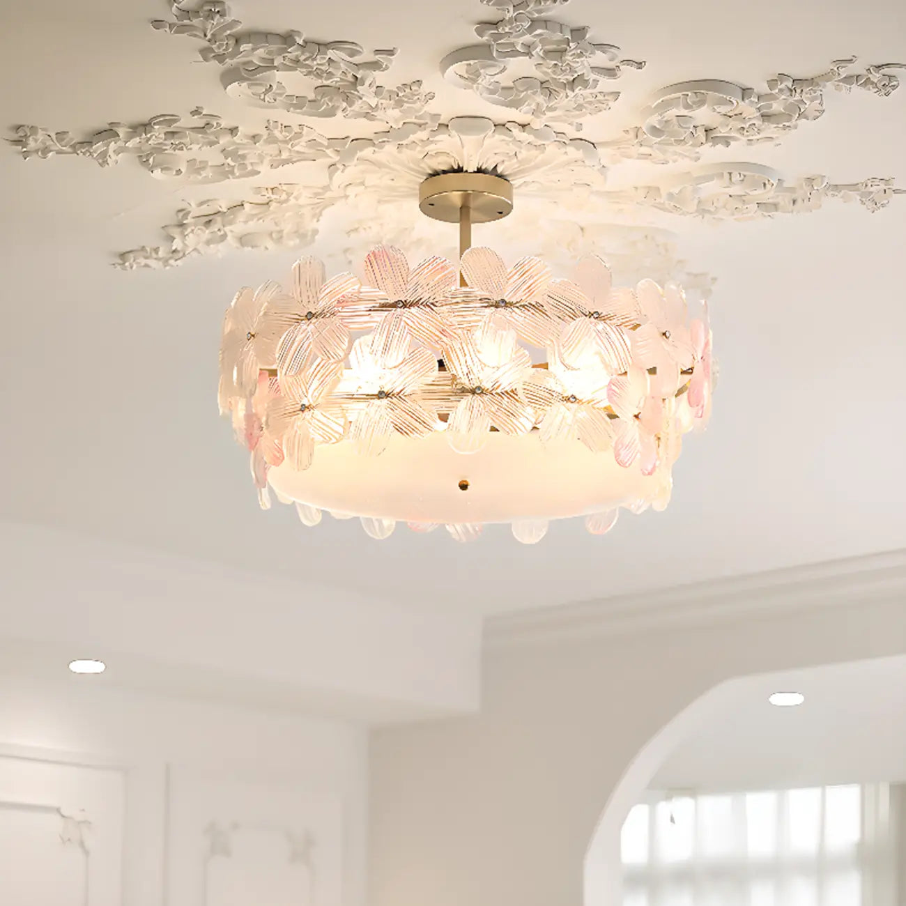 Elegant Blossom Ceiling Light for Interior Space Decor