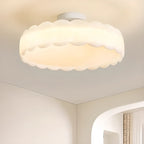 8 Elegant LED Semi Flush Ceiling Light in Natural Finish